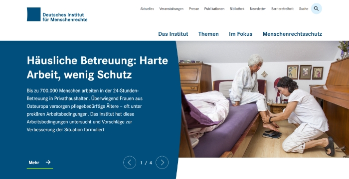 Barrierefreie Website Deutsches Institut für Menschenrechte
