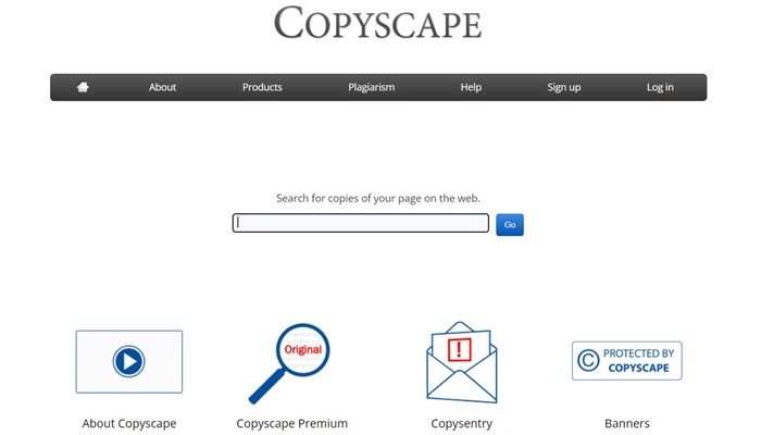 Bild: Startseite Copyscape