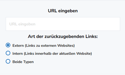 Screenshott des kostenlosen Link-Analyzer-Tools von SmallSEOTools