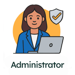 Grafik-Figur, die einen Administrator symbolisiert