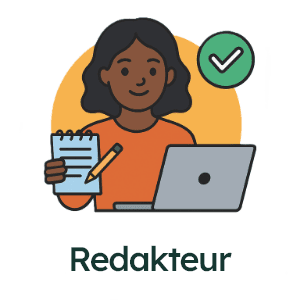 Grafik-Figur, die einen Redakteur symbolisiert